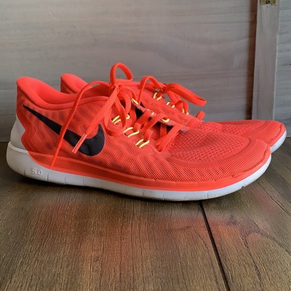 Nike Shoes - Nike Free 5.0 Crimson Orange Running Shoes Y7/W8.5